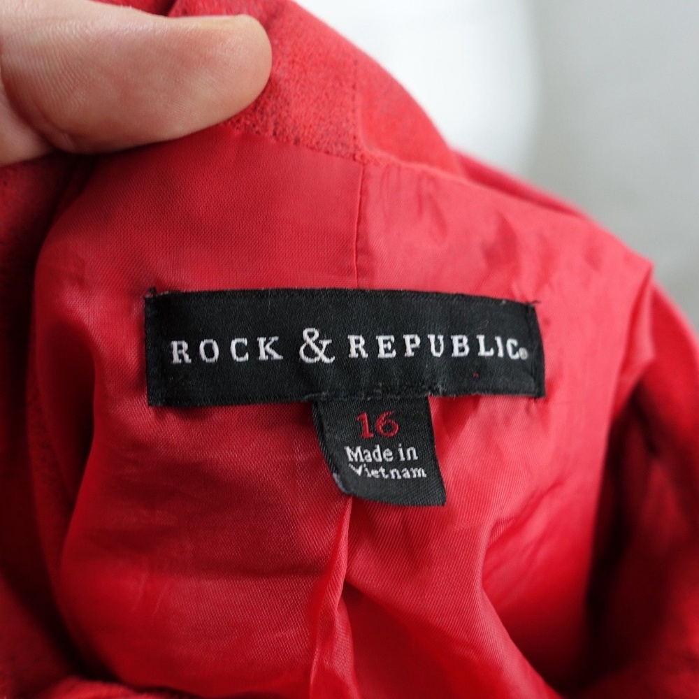 R&R Salmon Pink Cropped Motorcycle Jacket - Picture 7 of 7